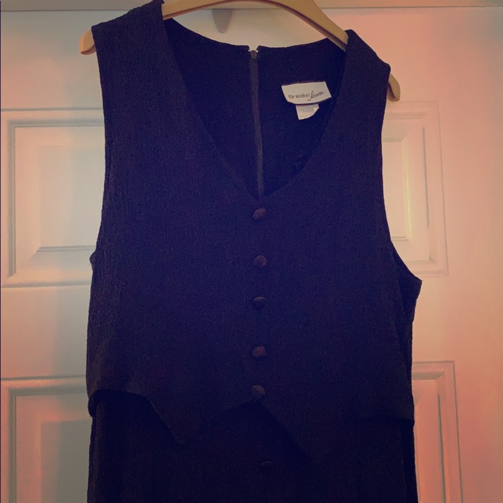 Long black vest dress